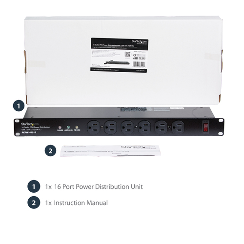 StarTech.com Rackmount PDU with 16 Outlets and Surge Protection - 1U – image 9