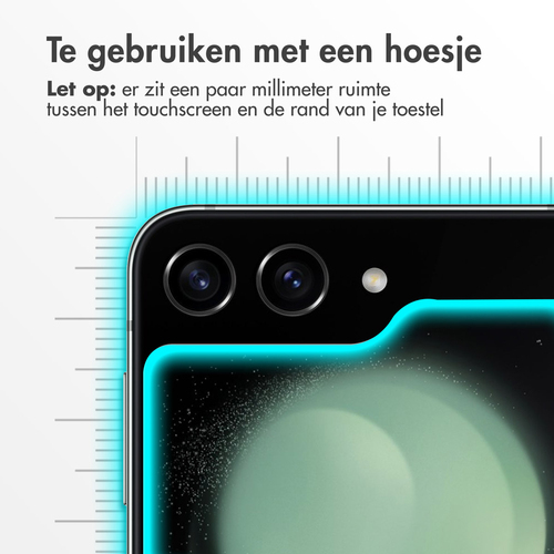 Accezz Gehard Glas Screenprotector Samsung Galaxy Z Flip 6 / Z Flip 5, afbeelding 3