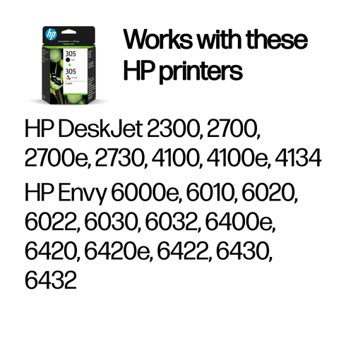 HP 305 Original Ink Cartridge Black/Tri-color 2-pack 6ZD17AE - image 2
