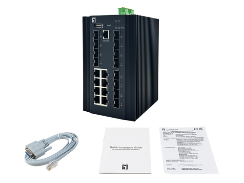 LevelOne 20-Port L2 Plus Managed Industrial Switch – image 4