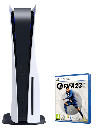 Sony Interactive Entertainment PlayStation 5 + FIFA 23 825 GB Wi-Fi Черный, Белый