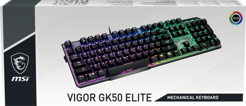 MSI UK VIGOR GK50 ELITE Mechanical Gaming Keyboard 'UK-Layout, KAILH Box-White Switches, Per Key RGB Light LED Backlit, Tactile, Floating Key Design, Water Resi – image 3