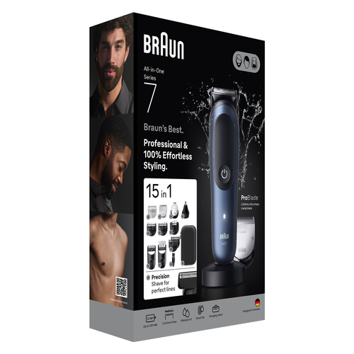 Braun All-in-One Series 7, AIO7580, 15-in-1 Grooming Kit – Blue, New - image 3