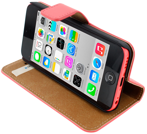 Mobiparts Premium Wallet Case Apple iPhone 5C Peach Pink – image 5