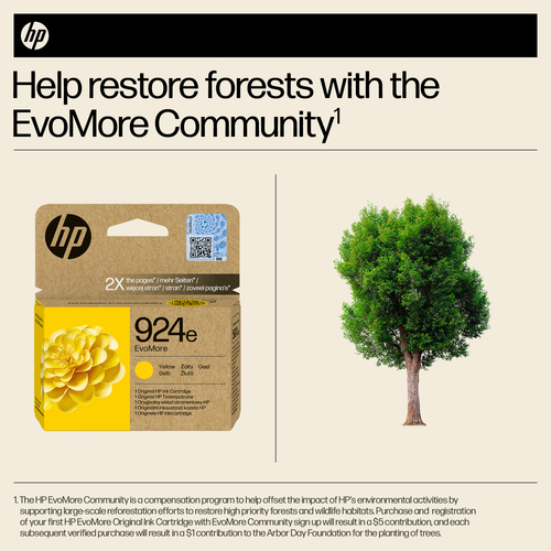 HP 924E EvoMore Original Ink Cartridge High Yield Yellow 4K0U9NE - image 3