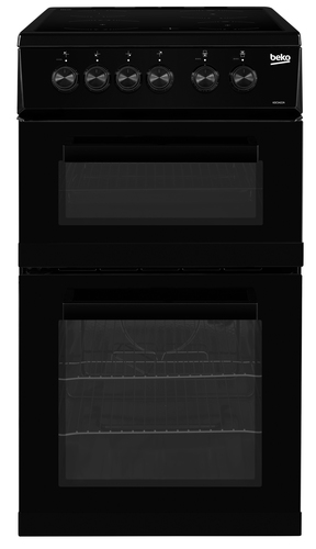 Beko KDC5422AK 50cm Wide Single Oven Electric Cooker with Ceramic Hob - Black - A Rated, Black - image 1