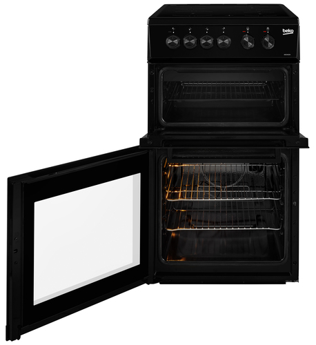 Beko KDC5422AK 50cm Wide Single Oven Electric Cooker with Ceramic Hob - Black - A Rated, Black - image 2