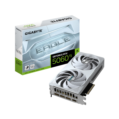 Gigabyte GeForce Rtx 5060 Ti 8 GB Eagle OC Ice Graphics Card, White - image 1