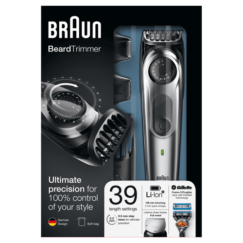 Braun BeardTrimmer BT7020, Beard Trimmer & Hair Clipper, Detail Trimmer & Mini Foil Shaver – image 4