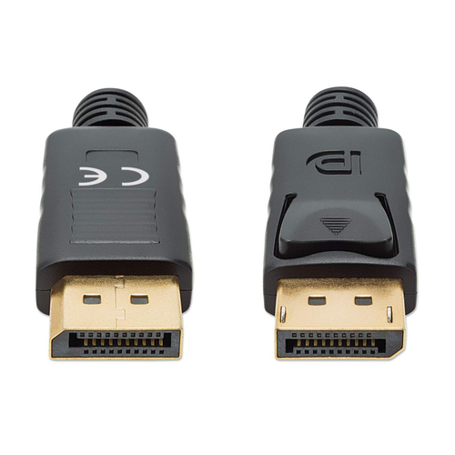 Manhattan Cable DisplayPort 1.4, 8K@60 Hz, 2 m, compatible con 8K, 4K y 1080p, macho a macho, con pestañas de bloqueo, totalmente apantallado, negro, garantía de por vida, equivalente a DP14MM2M imagen 3