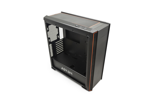 ABYSM Gaming DORIAN ATX case with tempered glass side, USB 3.0 Black/Orange – image 3