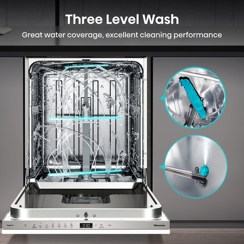 Hisense HV643D90UK dishwasher Fully built-in 16 place settings – image 9