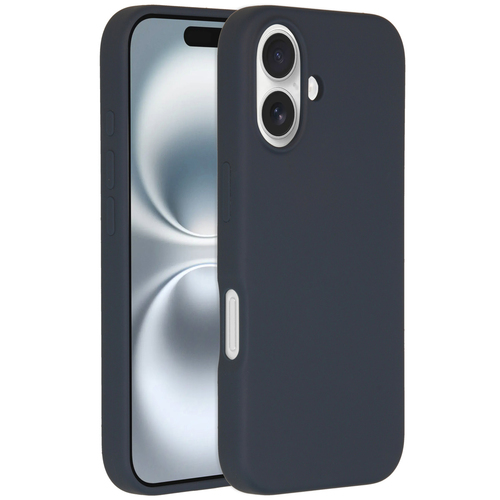 Accezz Liquid Silicone Backcover met MagSafe iPhone 16 Telefoonhoesje Blauw
