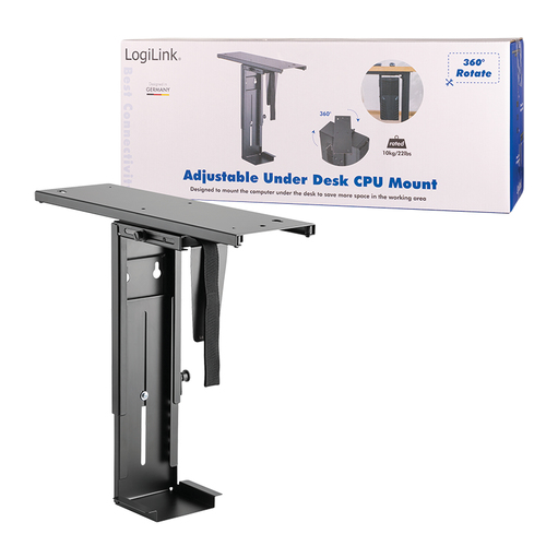 Logilink PC-houder zur Untertischmontage, verstelbaar, afbeelding 8