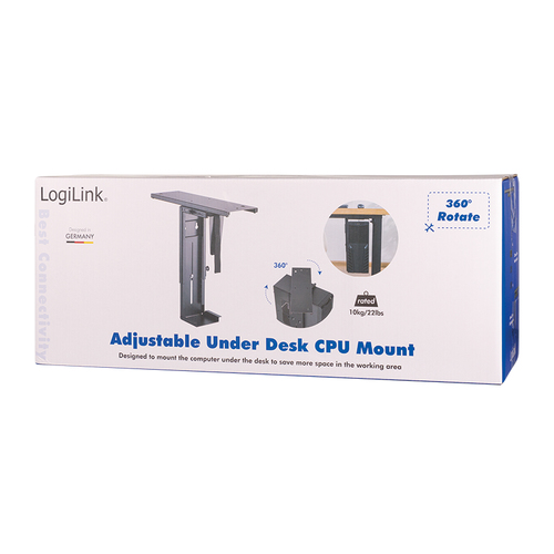 Logilink PC-houder zur Untertischmontage, verstelbaar, afbeelding 7