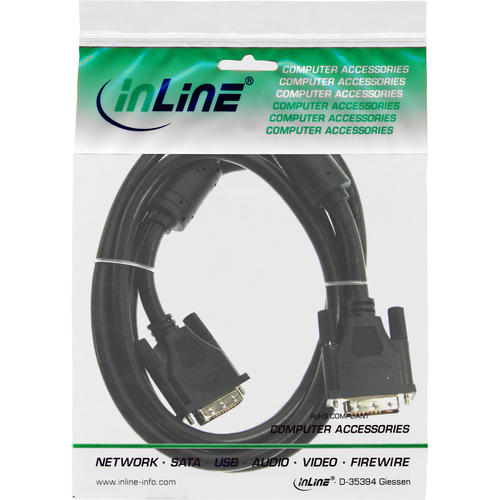InLine 17783 3m DVI-D DVI-D Zwart DVI kabel, afbeelding 2