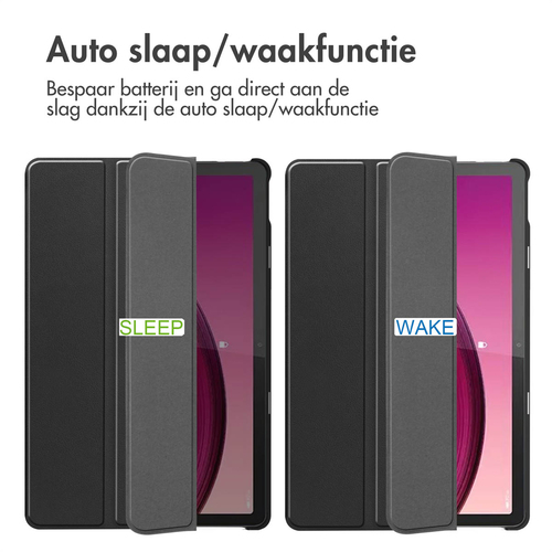 Accezz Trifold Bookcase Lenovo Tab M10 5G - Zwart, afbeelding 4