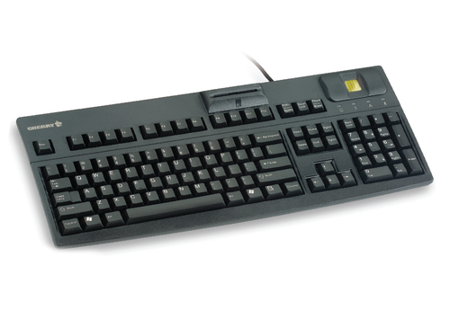 Cherry G83-14401LPAUS-2 Biometric Keyboard Black