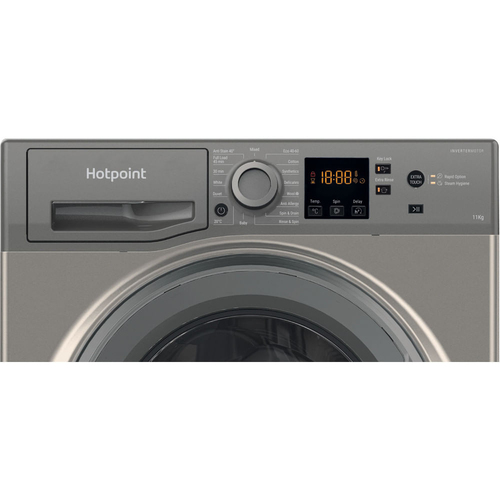 Hotpoint Nswm 1146 GG UK 11kg Washing Machine with 1400 rpm - Graphite - A Rated, Graphite - image 3