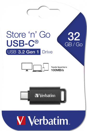 Verbatim Store n Go USB-C 3.2 Gen 1 Flash Drive 32GB Abs Black 49457 - image 5