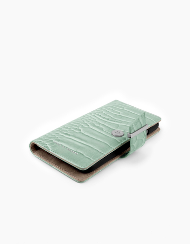 iDeal of Sweden Cora Phone Wallet Galaxy S20 Mint Croco – image 2