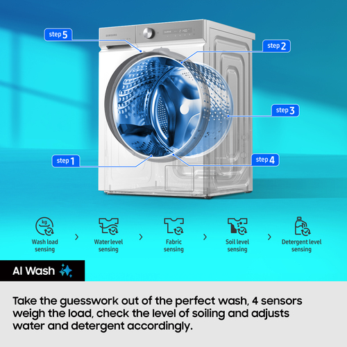 Samsung Bespoke AI Front-Load Washing Machine Series 6 AI Energy 9KG Black 9 kg - image 7