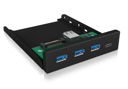 ICY BOX IB-HUB1418-i3 USB-Hubs - 4 - Schwarz – Foto 4 von 7