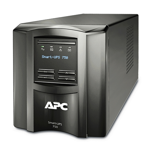 APC SMT750IC. UPS-Topologie: Line-Interaktiv, Ausgangskapazität: 750 VA, Ausgangsleistung: 500 W. AC-Steckertypen: C13-Kop
