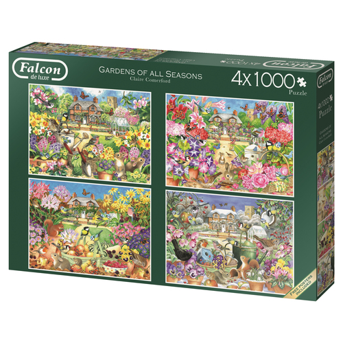 Falcon de luxe Gardens Seasons 4 x 1000 pcs Pusle 1000 tk Taimestik ja loomastik