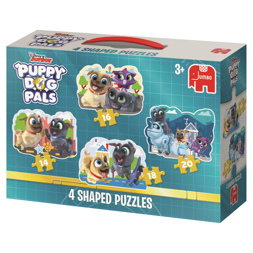 Disney Puppy Dog Palls 4 Shaped Puzzles Pusle 14 tk Multifilmid