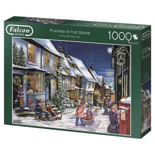 Falcon de luxe Playing in the Snow 1000 pcs Pusle 1000 tk Talv