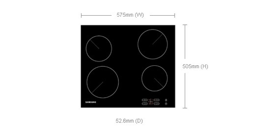 Samsung C61R2AEE 57 cm Electric Ceramic Hob - Black - image 4
