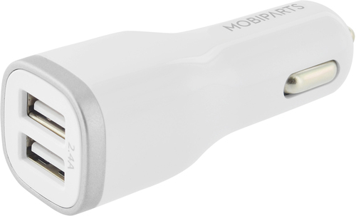 Mobiparts Car Charger Dual USB 2.4A + USB-C Cable White, afbeelding 3
