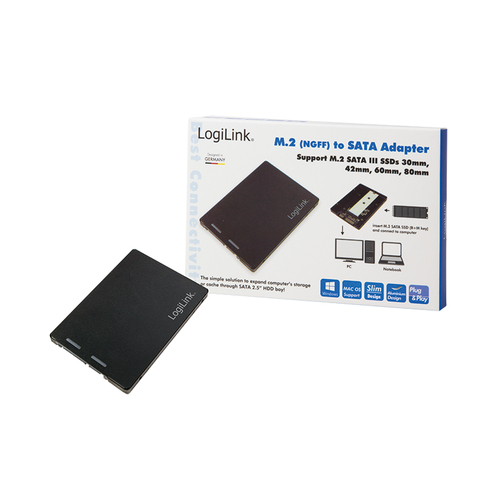 HD enclosure LogiLink M.2 SSD > 2.5 SATA bridge, afbeelding 6