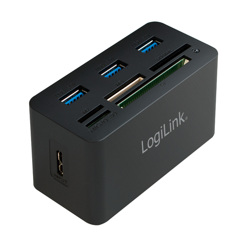 LOGILINK Hub USB3.0 3 ports avec Lecteur de cartes * CR0042