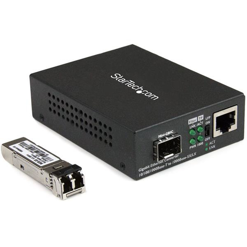 StarTech.com Multimode (MM) LC Fiber Media Converter for Network - 550m - - 850nm - SFP Transceiver (MCM1110MMLC) Fibermedieomformer Ethernet Fast Ethernet Gigabit Ethernet – billede 2
