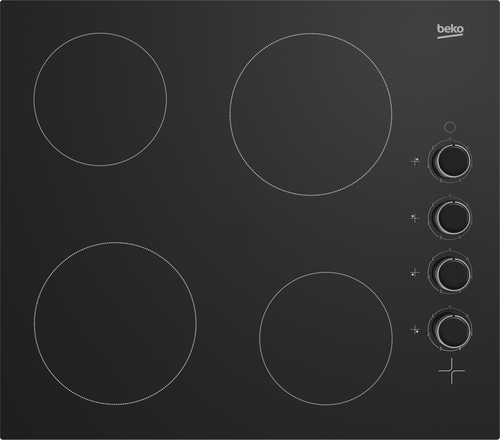 Beko HNBCC64105 60cm Ceramic Hob with Side Knob Controls