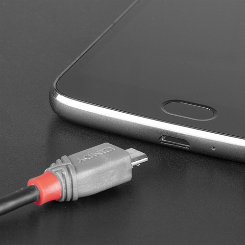Lindy USB 2.0 Kabel Type C/Micro-B Anthra Line M/M 0.5m, afbeelding 4
