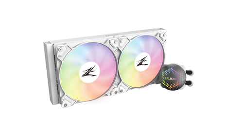 Zalman ALPHA24 White CPU Liquid Cooler 240mm Radiator 2 x 10 mm Fan ARGB pump Dual Процессор All-in-one liquid cooler 12 cm Белый