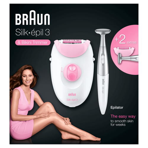 Braun Silk-épil 3 81647009 epilator 20 tweezers White, Rose – image 2