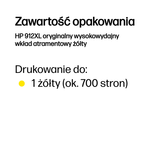 HP Inc. Tusz 912XL Yellow Ink 3YL83AE