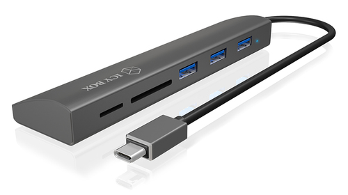 ICY BOX IB-HUB1412-CR USB 3.2 Gen 1 (3.1 Gen 1) Type-C Antracit