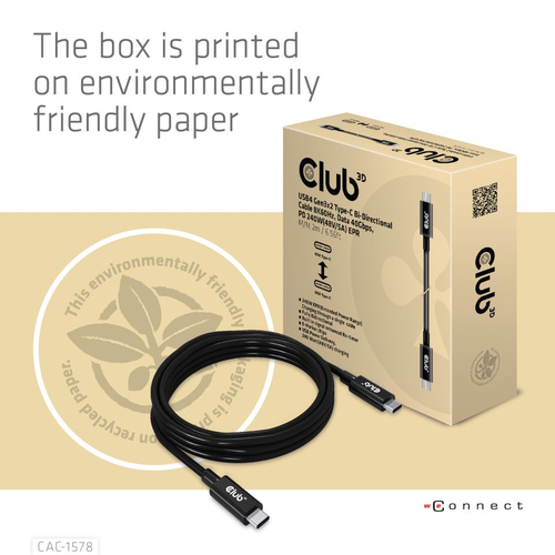 Club 3D USB-C 4 Gen3x2 kabel, afbeelding 7