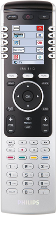 Philips Prestigo SRU8112/27 télécommande IR Wireless DVD/Blu-ray, DVDR-HDD, DVR, SAT, TV, VCR Appuyez sur les boutons 0