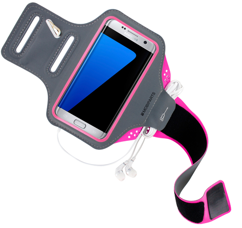 Mobiparts Comfort Fit Sport Armband Samsung Galaxy S7 Edge Neon Pink – image 4