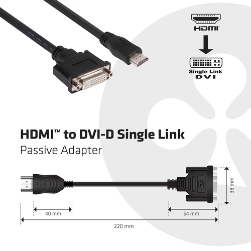 Club 3D HDMI naar DVI-I adapter, afbeelding 2