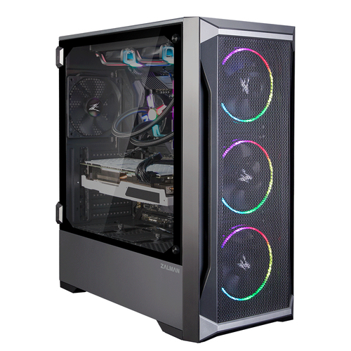 Zalman Z8 MS ATX Mid Tower PC Case, ARGB fan x3, Mesh