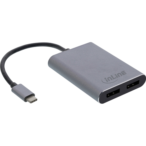 InLine 64202B видео кабель адаптер 0,1 m USB Type-C 2 x DisplayPort Черный