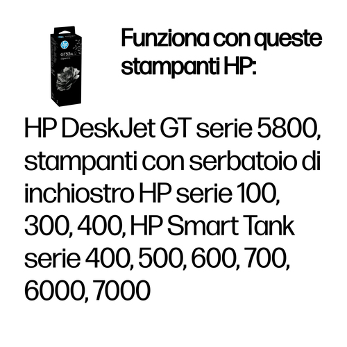HP GT53XL – Flacone di inchiostro nero originale