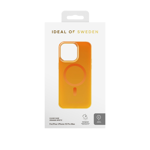 iDeal of Sweden Clear Case MagSafe iPhone 15 Pro Max Orange Spritz – image 2